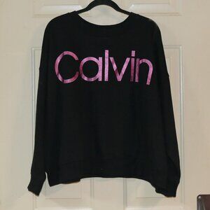 Calvin Klein Performance Metallic Pink Logo Sweatshirt